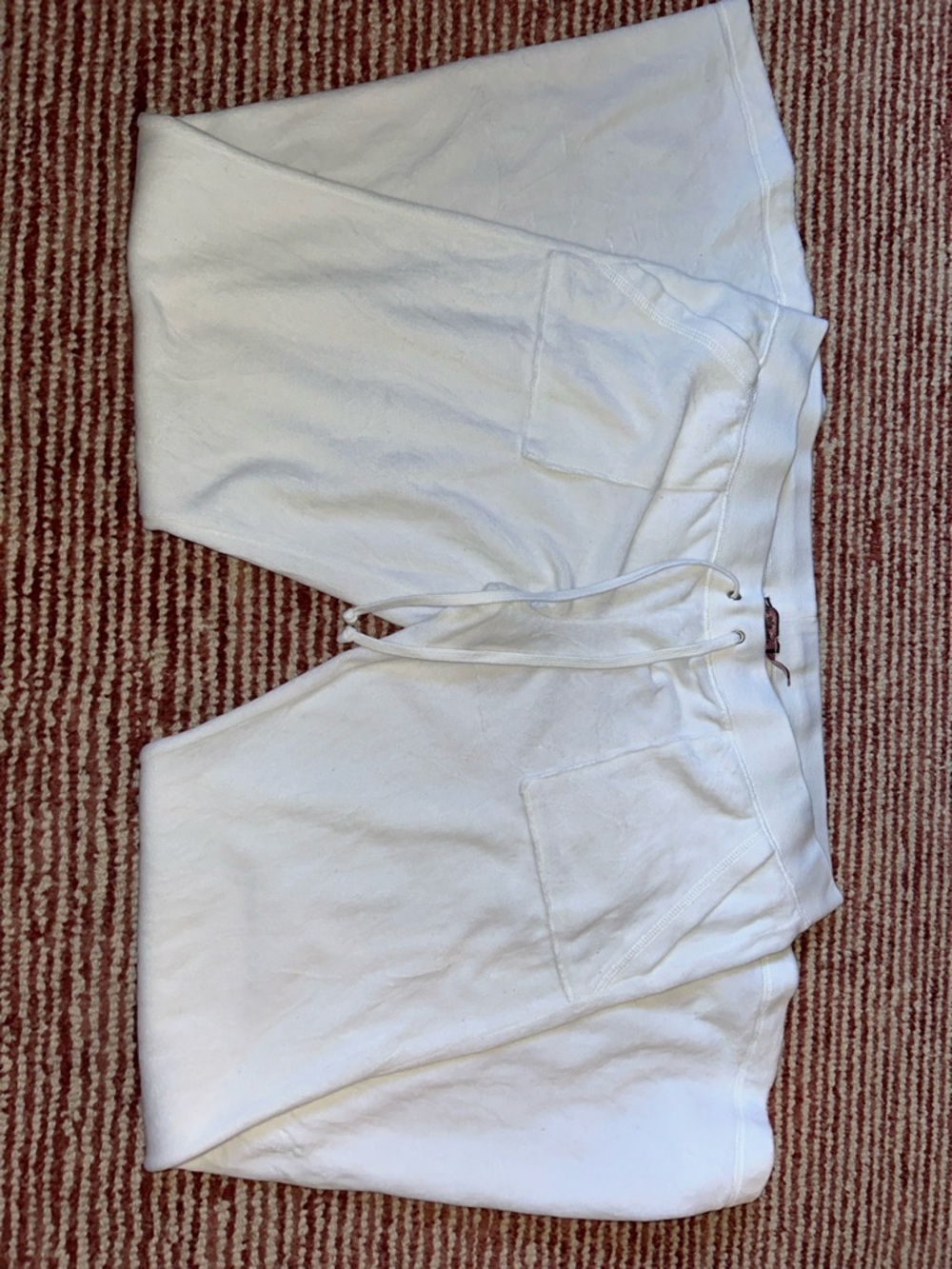Vintage Juicy Couture White Velour Drawstring Wide-Leg Pants - Picture 4 of 4